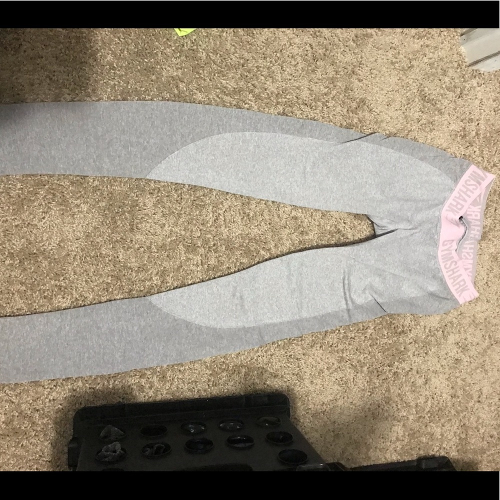 Gray and Pink Gymshark Leggings